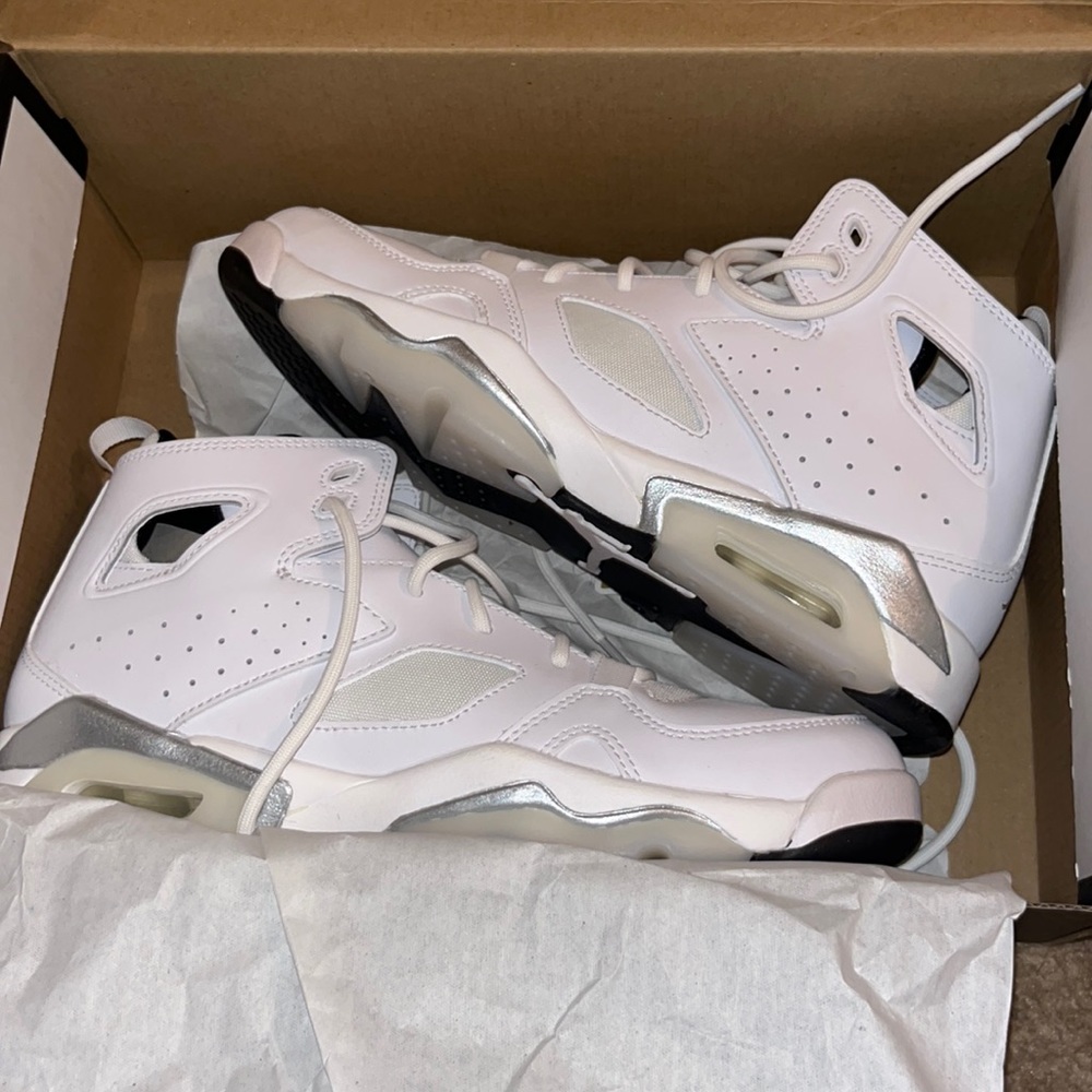Retro Jordan 6 PlATINUM WHITE